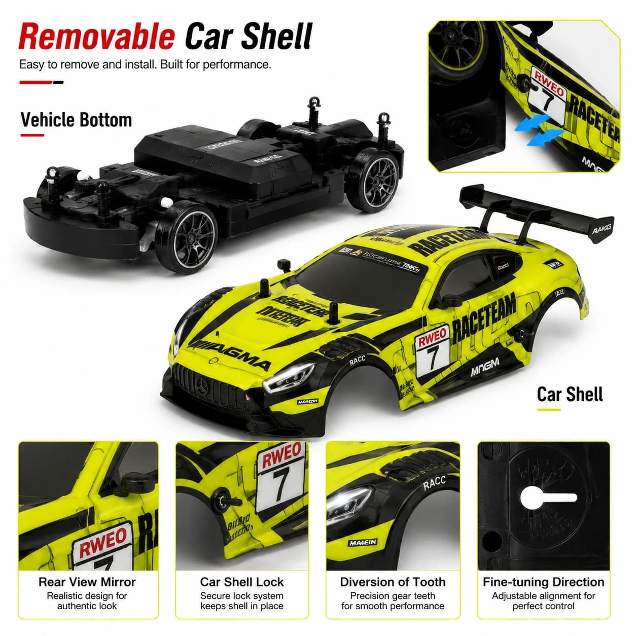 1:16 4WD High-Speed RC Drift Car – Up to 40 km/h | LED Lights & Rechargeable Battery 4